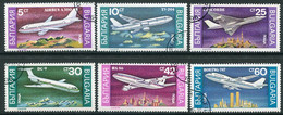 BULGARIA 1990  Passenger Aircraft  Used.  Michel 3858-63 - Used Stamps