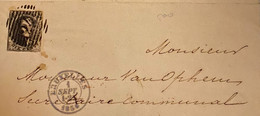 Zegel Nr 11 Op Enveloppe Uit 1856 - Storia Postale