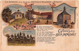 Gruss Aus MORESNET-PLOMBIERES-Belgique-Belgie-Province-Liège-Verviers-Chapelle-Calvaire-Litho Colorée - Plombières