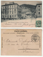 Suisse // Neuchâtel // Fleurier, Hôtel Victoria Et Avenue De La Gare - Fleurier