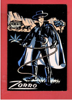 ZORRO 1965 CARTE POSTALE COULEURS FLUOS ET FEUTRINE WALT DISNEY PRODUCTIONS - Zorro