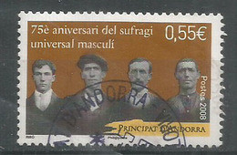 Suffrage Universel Masculin En Andorre,Année 1933,  Un Timbre Oblitéré 1 ère Qualité - Usati
