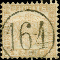 ALLEMAGNE / GERMANY / BADEN Ca.1862 "164" Bahnpost Stempel Typ.2 (Einkreisstempel 12mm) /Mi.20ba - Oblitérés
