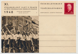 TCHECOSLOVAQUIE - 2 Cartes Postales (entiers) - Fête Fédérale Des Sokols à Prague - Cartoline Postali