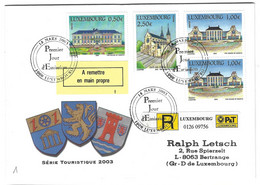 Luxembourg 2003 Differdange Abtei Abbaye ¦ Esch-sur-Alzette Kirche Eglise ¦ Mamer Schloss Chateau - Lettres & Documents
