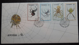 Transkei - Africa - FDC 27-8-1987 - Spiders Complete Set Of 4 Stamps - Spinnen
