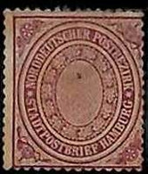 94907 1f - GERMANY Norddeutschland HAMBURG  - STAMP  - Michel  #  12  MH Mint - Postfris