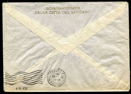 G10-156 CITTÀ DEL VATICANO 1943 Raccomandata Affrancata Con Serie Completa Medaglioncini Em. 1940, Annullo Di Arrivo, Ot - Covers & Documents