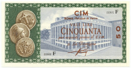 50 LIRE CONSORZIO ITALIANO MANUFATTI CIM ROMA PALAZZO DI VETRO 1958 FDS-/FDS - [ 7] Fautés & Variétés