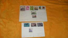 LOT 2 CARTES POSTALES DE 1963 OU 1968 ?../ SAN MARINO..A CURA E.G.T..../ SCALETTE CITTA...CACHETS + TIMBRES - Storia Postale