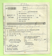 Dokument 6/7/16 - POSTDIENST BY HET BELGISCH LEGER / RECU UNE LETTRE ASSUREE / Naamstempel PMB 2 (Rare)  (2388) - Zone Non Occupée