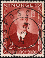 NORVÈGE / NORWAY / NORGE 1954 " EIDSFOSS " Date Stamp On Facit 354 / Mi.317 - Gebruikt