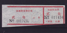 CHINA CHINE CINA  HENAN SHEQI 473300 ADDED CHARGE LABEL (ACL)  020 YUAN - Other & Unclassified