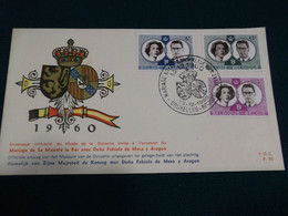 Belgium 1960 King Wedding FDC VF - 1951-1960