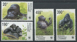 287 - CONGO 2002 - Yvert 1539/42 - WWF Singe - Neuf ** (MNH) Sans Trace De Charniere - Autres & Non Classés
