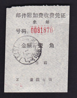 CHINA CHINE CINA  ZHEJIANG XIANGSHAN 315731 ADDED CHARGE LABEL (ACL)  0.10 YUAN - Autres & Non Classés