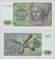 T145243 Banknote 20 DM Deutsche Mark Ro. 271b Schein 2.Jan. 1970 KN GF 5054098 B - 20 DM