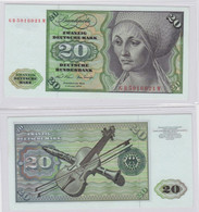 T145250 Banknote 20 DM Deutsche Mark Ro. 271a Schein 2.Jan. 1970 KN GB 5016021 M - 20 Deutsche Mark
