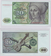 T145251 Banknote 20 DM Deutsche Mark Ro. 271a Schein 2.Jan. 1970 KN GB 0623444 D - 20 Deutsche Mark