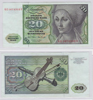 T145327 Banknote 20 DM Deutsche Mark Ro. 271b Schein 2.Jan. 1970 KN GE 1674352 V - 20 DM