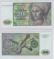 T145550 Banknote 20 DM Deutsche Mark Ro. 271b Schein 2.Jan. 1970 KN GF 8257648 A - 20 DM