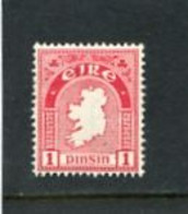 IRELAND/EIRE - 1940  1 D  MAP  WMK E   MINT - Ongebruikt