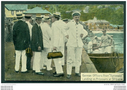 CPA German Officers From Sprewald Landing As Prisoners At Ste Lucia - Saint Lucia