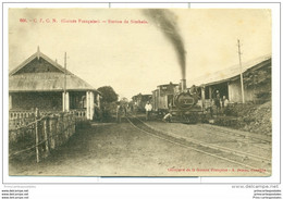 CPA Guinée C.F.C.N. Station De Simbaia - Guinea Francese