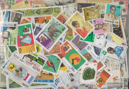 Zairean Zaire Stamps-100 Different Stamps - Collections