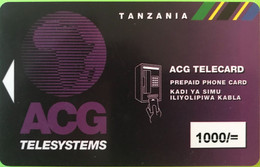 TANZANIE  -   Recharge   -  ACG TELESYSTEMS  -  1000/= - Tansania
