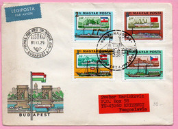 Letter - Stamp Ships / Postmark Premier Jour/First Day/Dunai Hajozas, Budapest, 1981., Hungary, Air Mail - Lettres & Documents