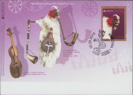 POLAND 2014 Mi 4676 EUROPA CEPT Musical Instrument Bagpipes Violin FDC - Lettres & Documents