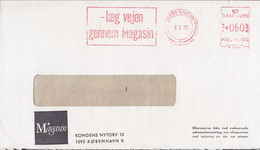 Denmark MAGASIN Kongens Nytorv Slogan Flamme 'Læg Vejen Gennem Magasin' 'B 1099' KØBENHAVN V. 1972 Meter Cover Brief - Maschinenstempel (EMA)