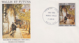 Enveloppe  FDC   1er  Jour    WALLIS  Et  FUTUNA     Oeuvre  De  Maurice   UTRILLO   1985 - FDC