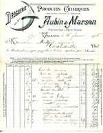 26.DROME.VALENCE.PRODUITS CHIMIQUES POUR LES ARTS,L'INDUSTRIE & L'AGRICULTURE.AUBIN & MARSON 24 RUE EMILE AUGIER. - Chemist's (drugstore) & Perfumery