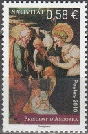 Andorre Français 2010 Yvert 703 Neuf ** Cote (2017) 2.00 Euro Noël Nativité Par Le Peintre De Canillo - Unused Stamps