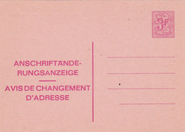 B01-290 AP - Entier Postal - Changement D'adresse N° 19 AF - Bericht Van Adresverandering - Adressenänderungen
