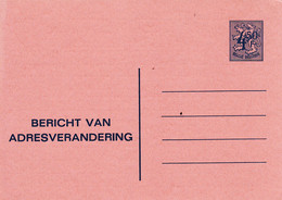 B01-290 AP - Entier Postal - Changement D'adresse N° 20 N - Bericht Van Adresverandering - Avis Changement Adresse