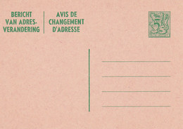 B01-290 AP - Entier Postal - Changement D'adresse N° 22 NF - Bericht Van Adresverandering - Avis Changement Adresse