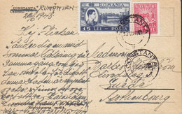 Romania PPC Constanta Cazinoul CONSTANTA 1948 To Sweden Post-Steuermarke I.O.V.R. (2 Scans) - Covers & Documents