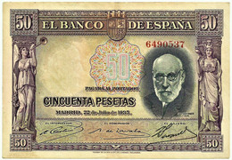 ESPAÑA - 50 Pesetas - 22.07.1935 - Pick 88 - Santiago Ramon Y Cajal - II Republica - 50 Pesetas