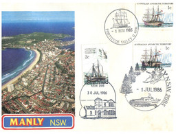 (FF 24) Australia - Greetings From Manly & Central Coast (2 Covers 1980's) - Andere & Zonder Classificatie