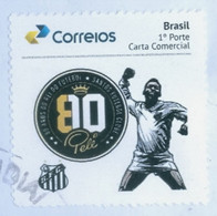 BRAZIL 2020  - PELÉ , 80 YEARS  -  SOCCER , FOOTBALL  PLAYER  -  USED - Unused Stamps
