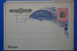 59 BRESIL 1889 Entier Brazil Carte Lettre Illustrée CARTA BILHETE ENTIER - Storia Postale