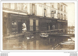 CPA 95 Bezons Carte Photo Inondation Quai De Seine - Bezons