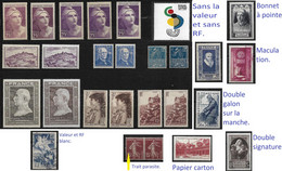 France Un Lot De Variétés ( Couleurs, Valeur Omise, Papier, Etc)  (26timbres) - Ohne Zuordnung