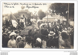 CPA 49 Carte Photo Villaines La Juhel Cavalcade Du 4 Septembre 1910 Char De La République - Villaines La Juhel