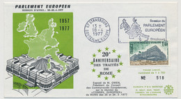 FRANCE => 2 Enveloppes Conseil De L'Europe 0,80 Et 1,40 - OMEC Session Et Traité De Rome 20° Anniversaire -1977 - Brieven & Documenten