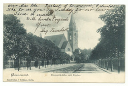 Berlin Grunewald Bismarck-Allee Mit Kirche 1904 - Grunewald