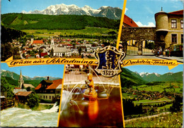 4961  - Steiermark , Schladming Mit Dachsteingruppe , Altes Stadttor , Talbach , Dachstein Tauern - Gelaufen 1977 - Schladming